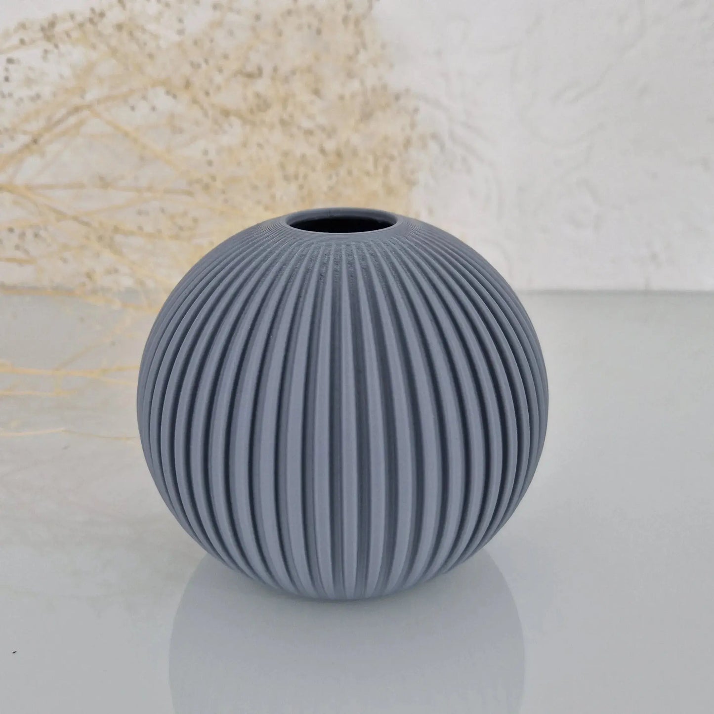 Moderne Kugelvase in Rillenoptik TK-Welt